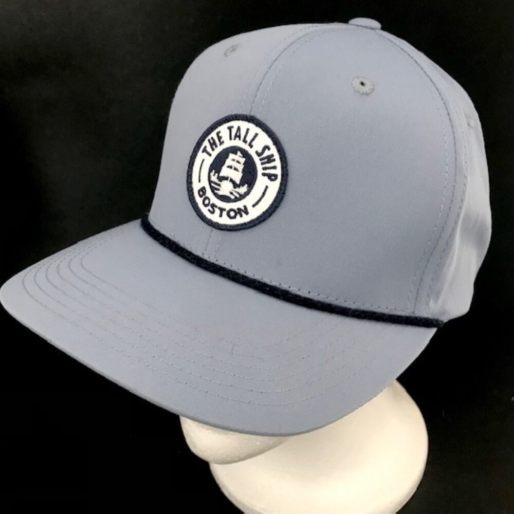 BOSTON MASSACHUSETTS *THE TALL SHIP* OYSTER BAR SOUVENIR BLUE-GRAY BASEBALL CAP